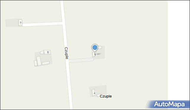 Czuple, Czuple, 5, mapa Czuple