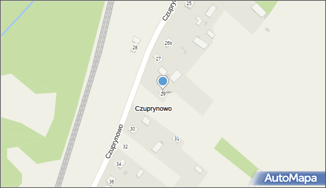 Czuprynowo, Czuprynowo, 29, mapa Czuprynowo
