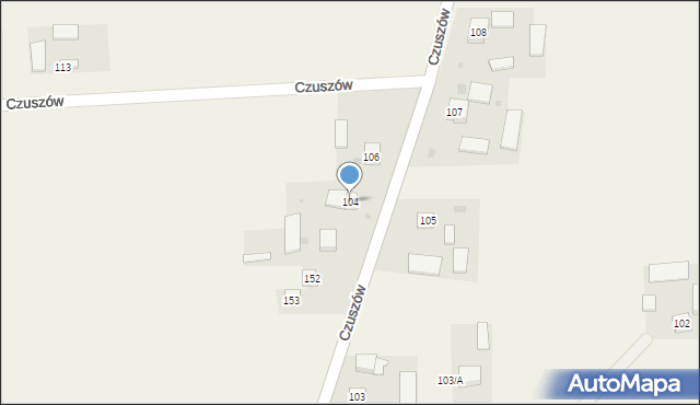 Czuszów, Czuszów, 104, mapa Czuszów