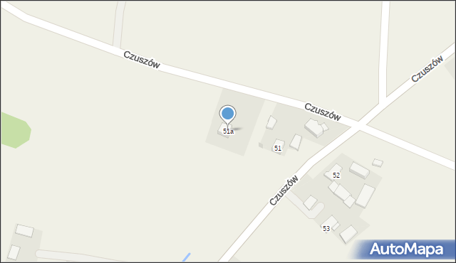 Czuszów, Czuszów, 51a, mapa Czuszów