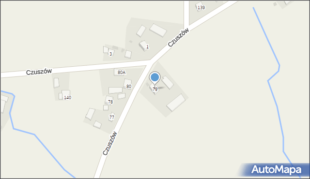 Czuszów, Czuszów, 79, mapa Czuszów