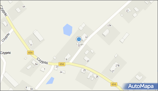 Czyprki, Czyprki, 11, mapa Czyprki