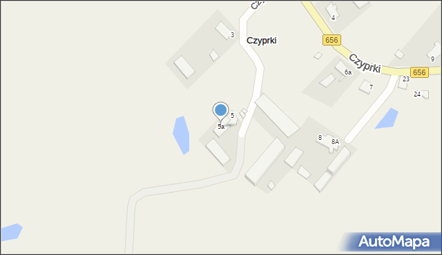 Czyprki, Czyprki, 5a, mapa Czyprki