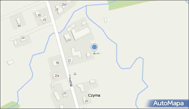 Czyrna, Czyrna, 77, mapa Czyrna