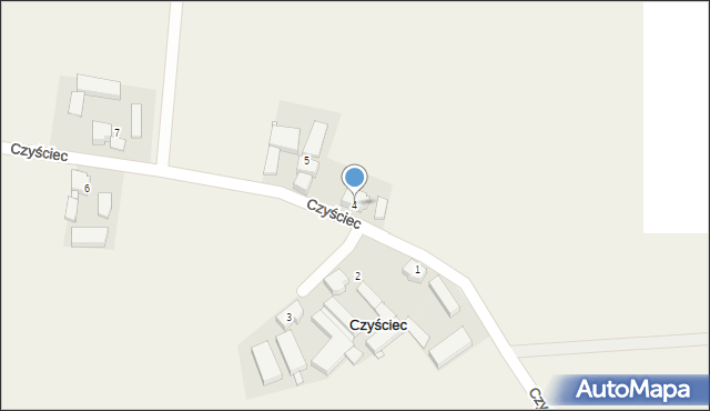 Czyściec, Czyściec, 4, mapa Czyściec