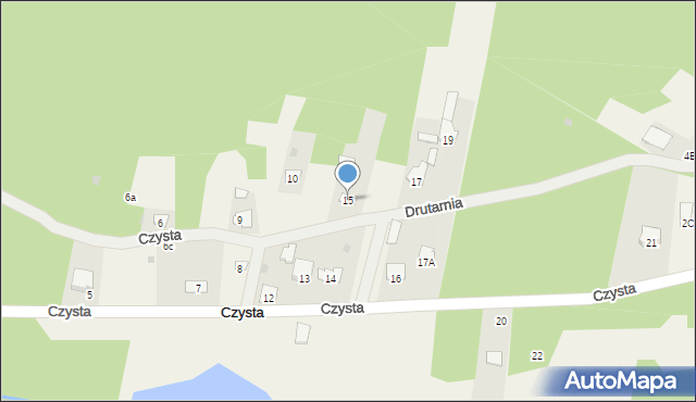 Czysta, Czysta, 15, mapa Czysta