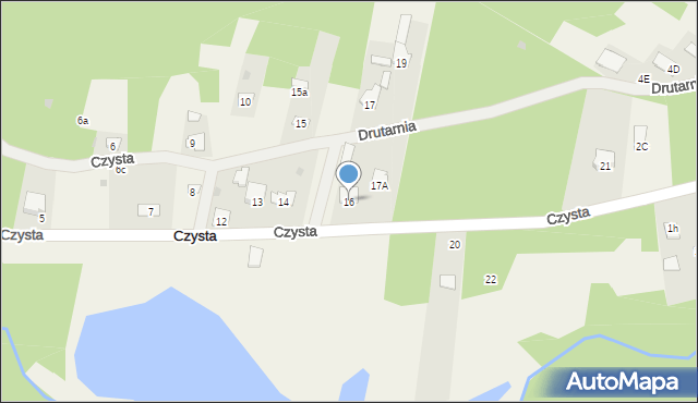 Czysta, Czysta, 16, mapa Czysta