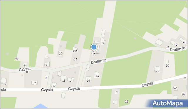 Czysta, Czysta, 17, mapa Czysta
