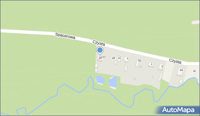 Czysta, Czysta, 1A, mapa Czysta