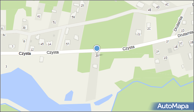 Czysta, Czysta, 20, mapa Czysta