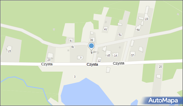 Czysta, Czysta, 8, mapa Czysta