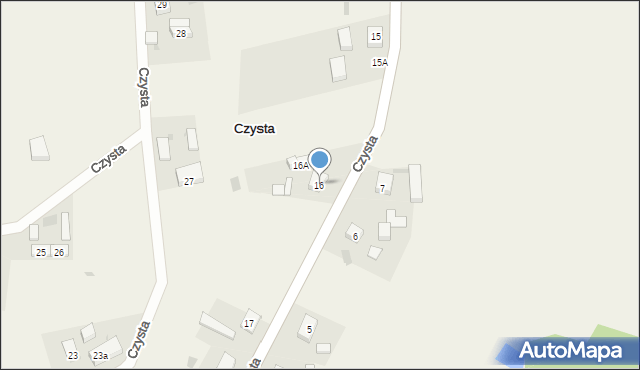 Czysta, Czysta, 16, mapa Czysta