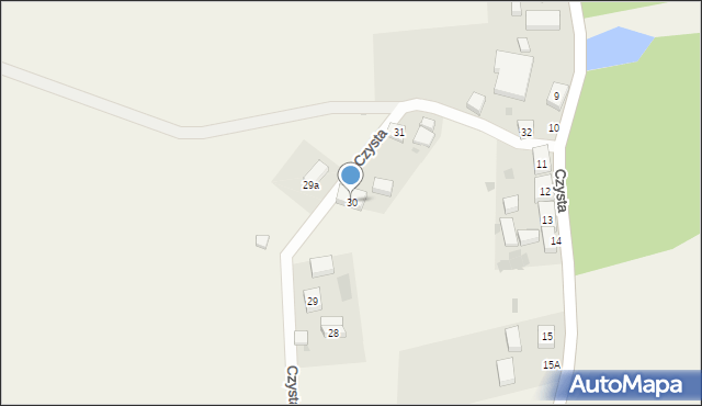 Czysta, Czysta, 30, mapa Czysta