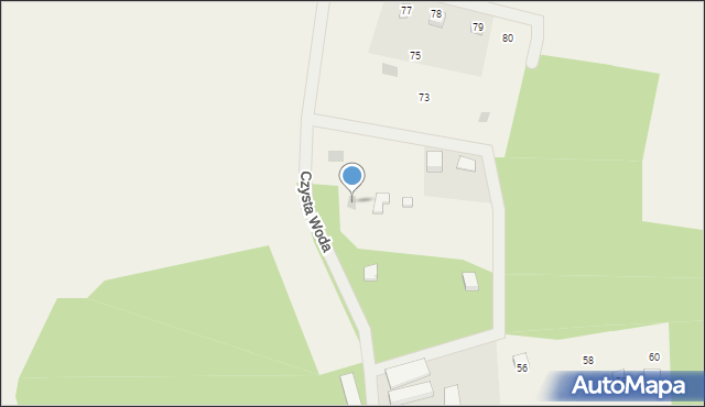Czysta Woda, Czysta Woda, 68b, mapa Czysta Woda