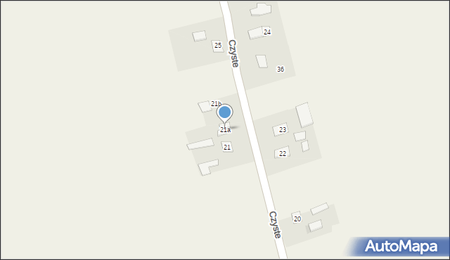 Czyste, Czyste, 21a, mapa Czyste