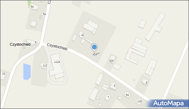 Czystochleb, Czystochleb, 42a, mapa Czystochleb