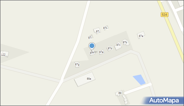 Czystochleb, Czystochleb, 87f, mapa Czystochleb