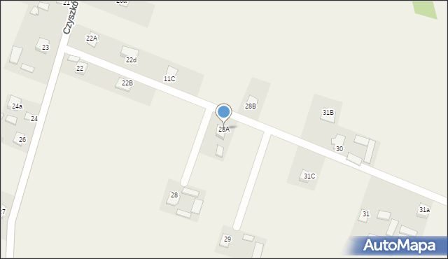 Czyszkówek, Czyszkówek, 28A, mapa Czyszkówek