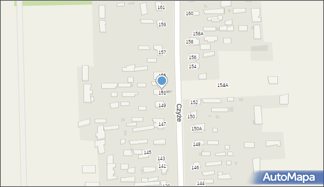 Czyże, Czyże, 151, mapa Czyże