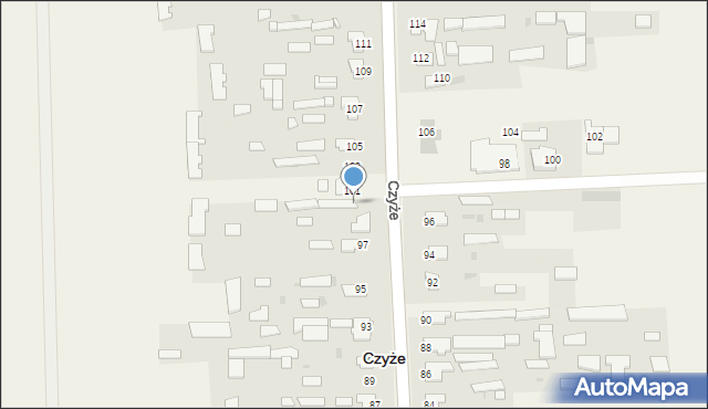 Czyże, Czyże, 99, mapa Czyże