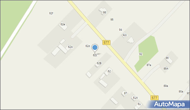 Czyżew, Czyżew, 62c, mapa Czyżew