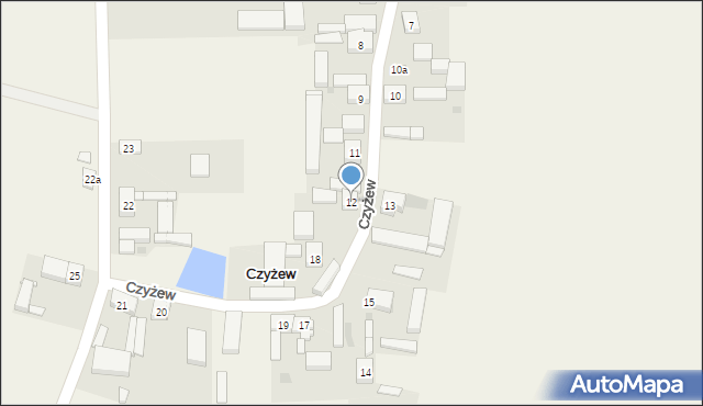 Czyżew, Czyżew, 12, mapa Czyżew