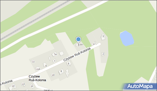Czyżew Ruś-Kolonia, Czyżew Ruś-Kolonia, 5, mapa Czyżew Ruś-Kolonia