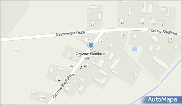 Czyżew-Siedliska, Czyżew-Siedliska, 13, mapa Czyżew-Siedliska
