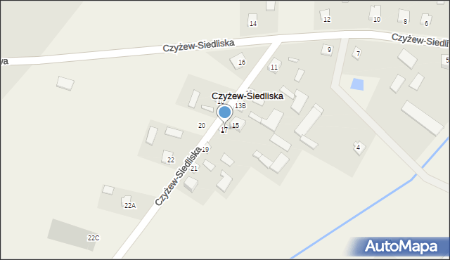 Czyżew-Siedliska, Czyżew-Siedliska, 17, mapa Czyżew-Siedliska