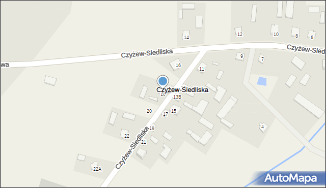 Czyżew-Siedliska, Czyżew-Siedliska, 18, mapa Czyżew-Siedliska