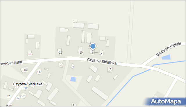 Czyżew-Siedliska, Czyżew-Siedliska, 8, mapa Czyżew-Siedliska