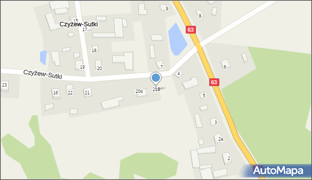 Czyżew-Sutki, Czyżew-Sutki, 21B, mapa Czyżew-Sutki
