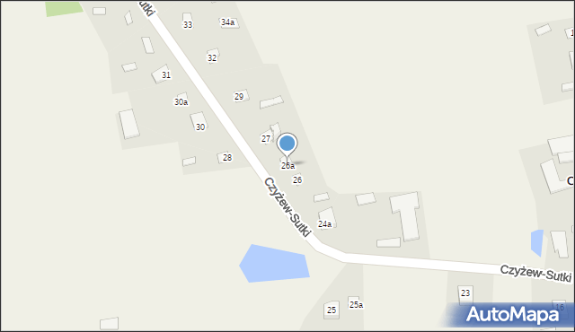 Czyżew-Sutki, Czyżew-Sutki, 26a, mapa Czyżew-Sutki