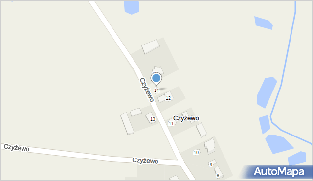 Czyżewo, Czyżewo, 14, mapa Czyżewo