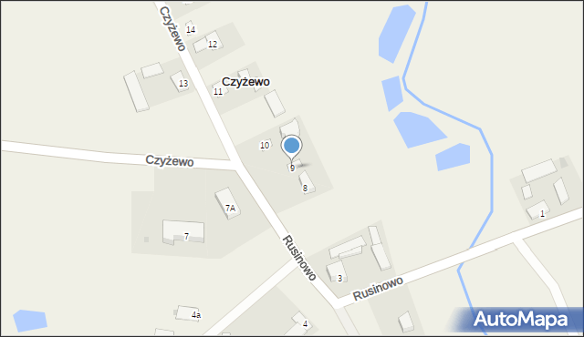 Czyżewo, Czyżewo, 9, mapa Czyżewo