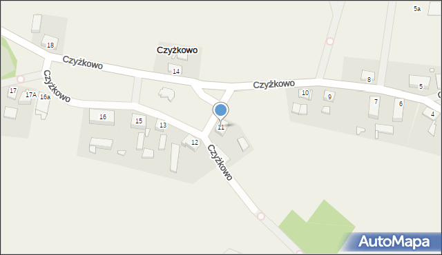 Czyżkowo, Czyżkowo, 11, mapa Czyżkowo