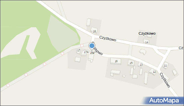 Czyżkowo, Czyżkowo, 16a, mapa Czyżkowo
