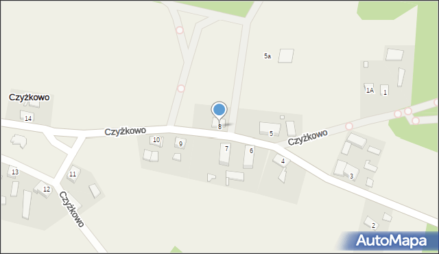 Czyżkowo, Czyżkowo, 8, mapa Czyżkowo