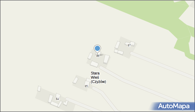 Czyżów, Czyżów, 86, mapa Czyżów