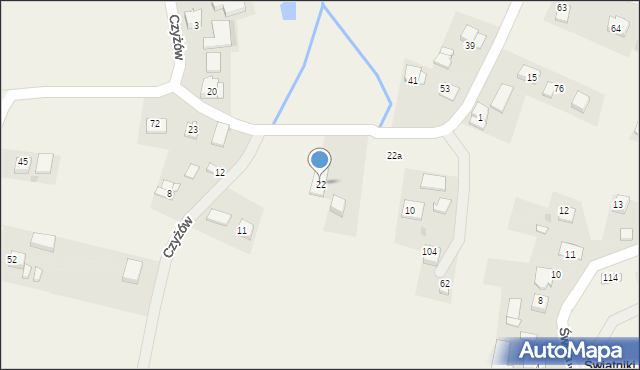 Czyżów, Czyżów, 22, mapa Czyżów