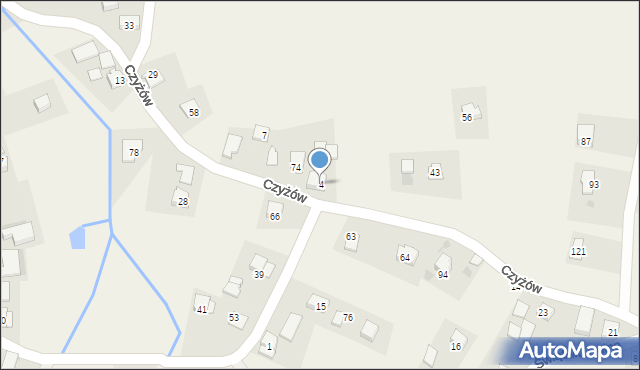Czyżów, Czyżów, 4, mapa Czyżów