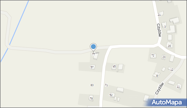 Czyżów, Czyżów, 77, mapa Czyżów