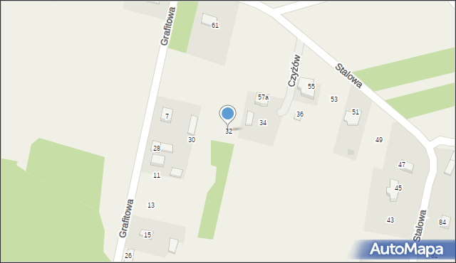 Czyżów, Czyżów, 32, mapa Czyżów