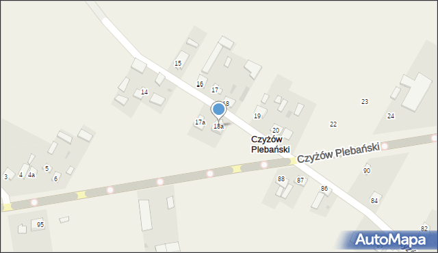 Czyżów Plebański, Czyżów Plebański, 18a, mapa Czyżów Plebański