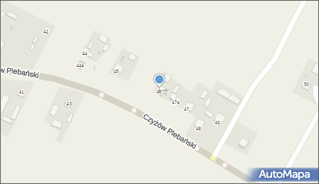 Czyżów Plebański, Czyżów Plebański, 46, mapa Czyżów Plebański