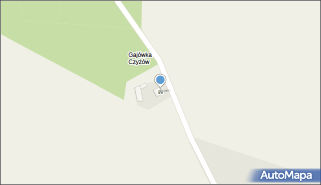 Czyżów Plebański, Czyżów Plebański, 89, mapa Czyżów Plebański