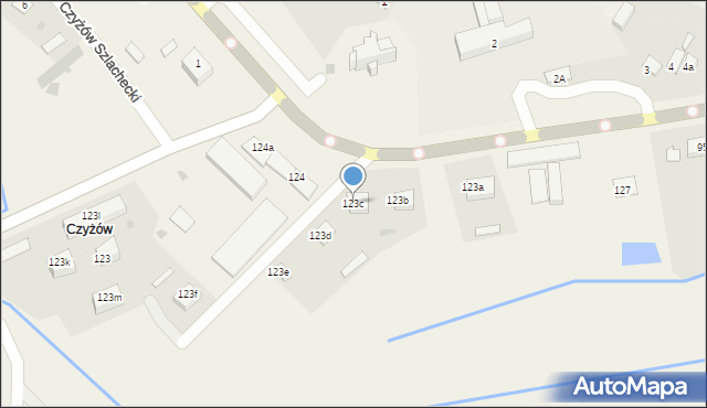 Czyżów Szlachecki, Czyżów Szlachecki, 123c, mapa Czyżów Szlachecki