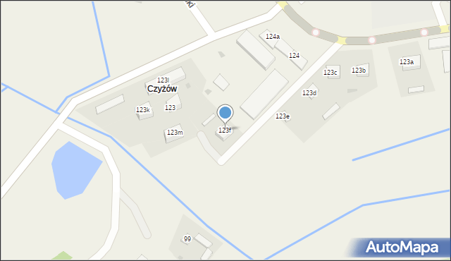 Czyżów Szlachecki, Czyżów Szlachecki, 123f, mapa Czyżów Szlachecki