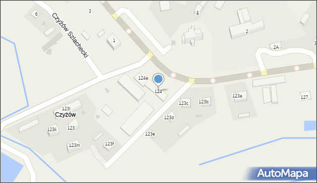 Czyżów Szlachecki, Czyżów Szlachecki, 124, mapa Czyżów Szlachecki