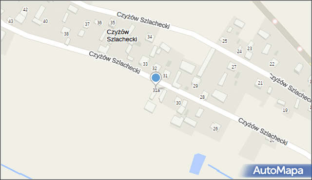 Czyżów Szlachecki, Czyżów Szlachecki, 31a, mapa Czyżów Szlachecki